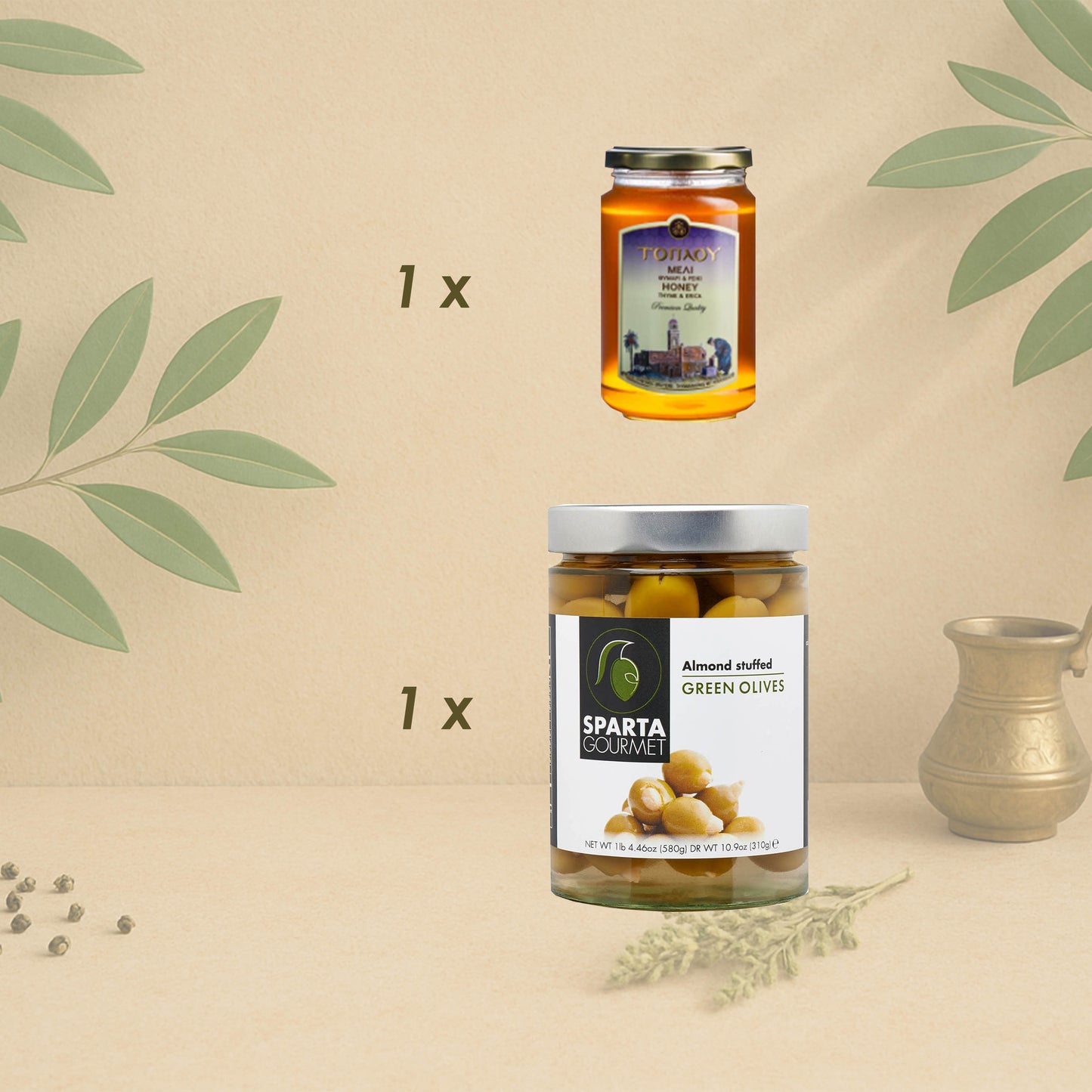 Grüne Delikatessen-Geschenkbox „Thymian & Salbei Harmonie“ – Griechische Feinkost von Grüne Delikatessen 🌿💛