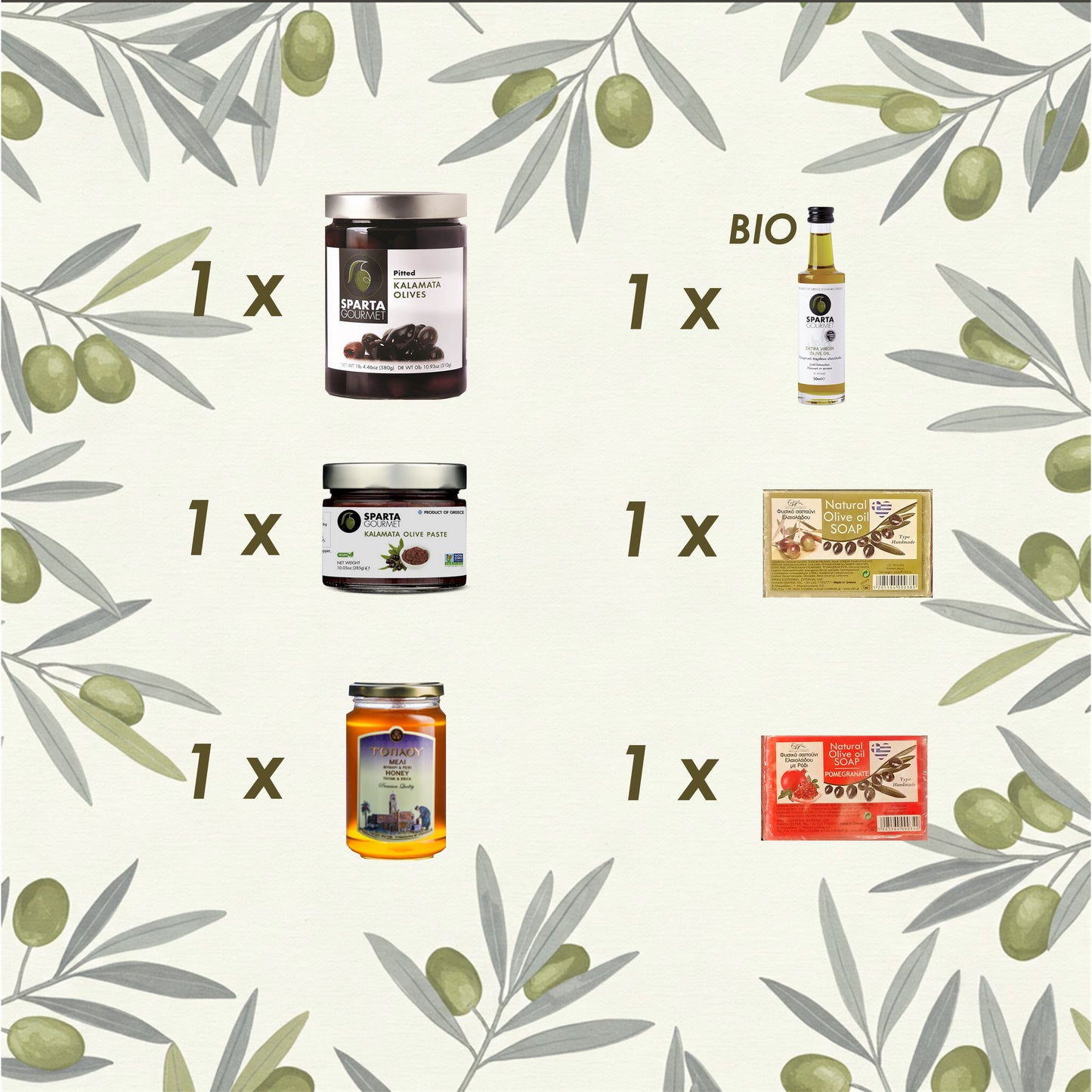 Grüne Delikatessen – Greek Olive Love Geschenkbox | Premium Naturdelikatessen aus Sparta